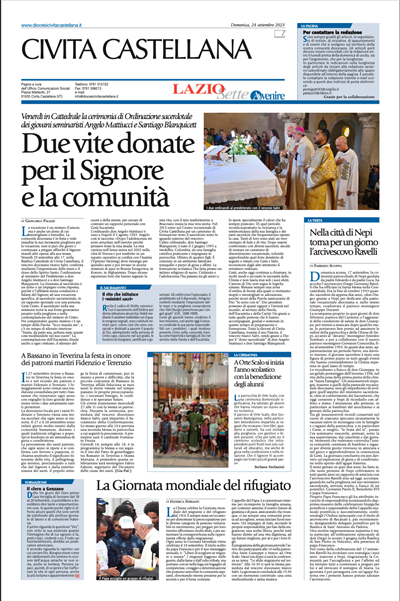 Avvenire - pagina diocesana del 24/09/2023